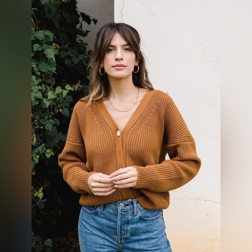 Tradlands Shelter Cardigan in Sienna Medium